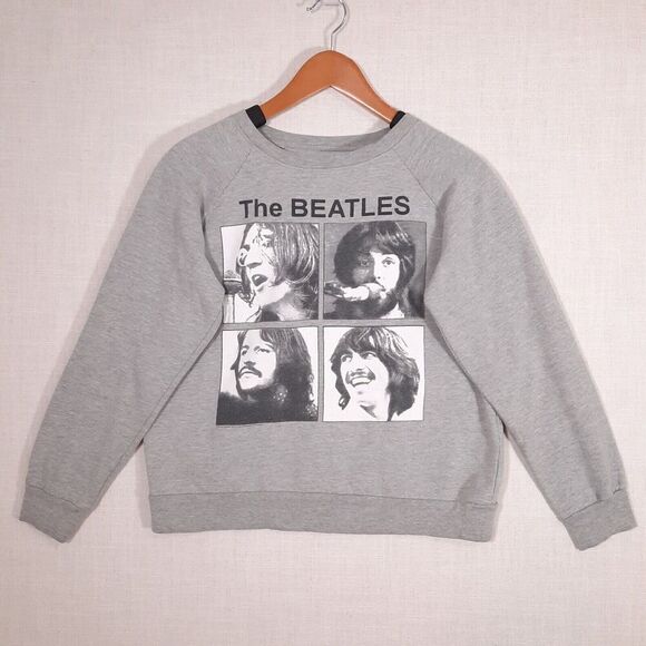 Forever 21 The Beatles Graphic Sweatshirt Size Medium Crew Neck Cotton Blend - Picture 9 of 14